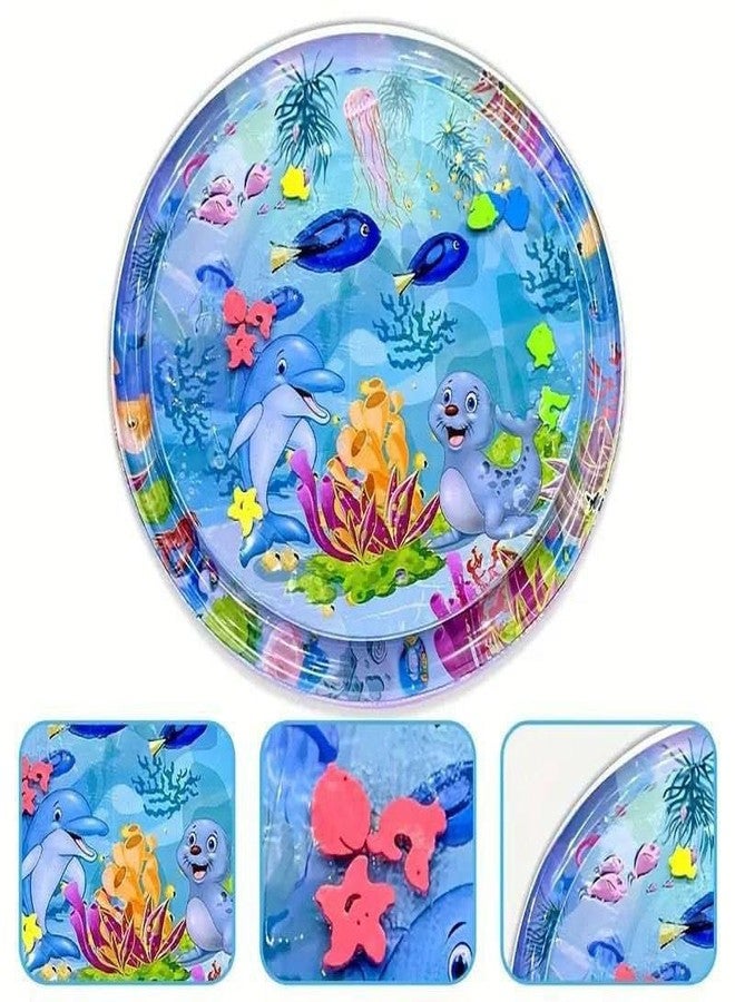 OVENA Tummy Time Water Mat for Babies | Sensory Play Gym for 6-12 Months | Newborn Baby Essentials | Water-Filled Activity Mat | Baby Gifts, Multicolor - Image 1